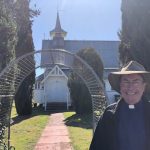 The Rev'd Rick Gummow outside All Saints', Cambooya