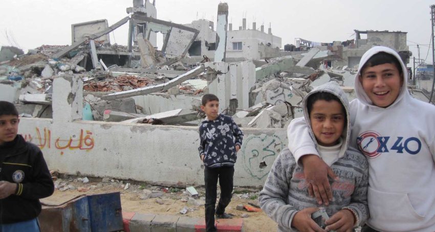 Destroyed Gaza hospital