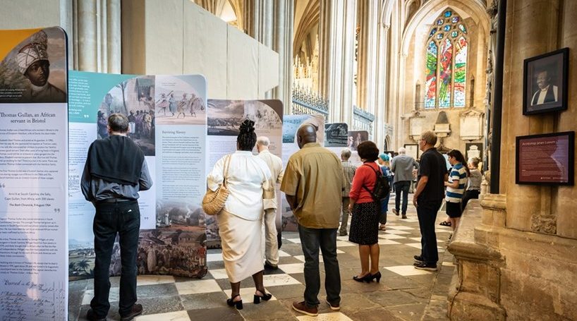 Visitors viewing the exhibition "All God's Children