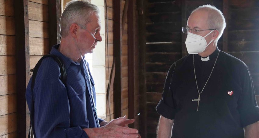 Lismore parishioner Ray Nickel and Archbishop Justin Welby