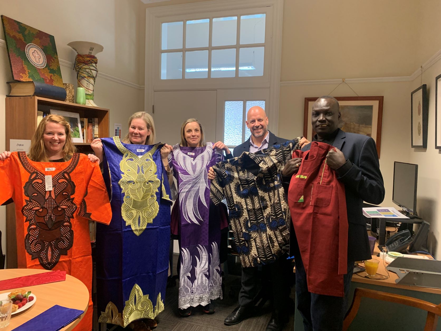 Parishes and other Mission Agencies Commission (PMC) team members Dr Stephen Harrison, Belinda Macarthur, Rebecca McLean and Michelle McDonald welcomed team member Bishop Daniel Abot back from South Sudan on 23 June 2022
