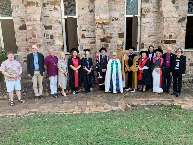 University of Divinity staff and St Francis College representatives after the 30 September 2022 celebratory Eucharist