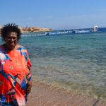 Aunty Dr Rose Elu by the Red Sea in November 2022