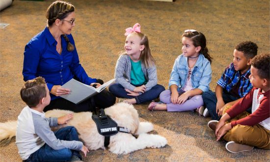 Assistance dog and children