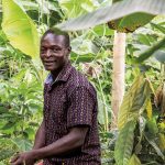 Sadick Abanga is a 39-year-old Fairtrade cocoa farmer from Ghana