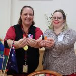 Symes Thorpe Inclusive Employment Coordinator Marllisa Beaver (L) with volunteer Erica Cuskelly (R) at Symes Thorpe