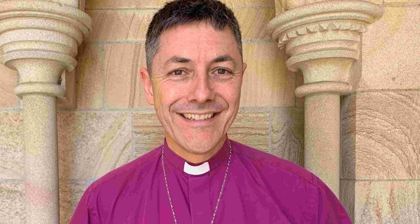 Bishop Jeremy Greaves outside St John’s Cathedral