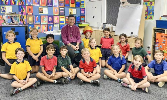 Bishop Jeremy Greaves visiting St Luke’s School in Bundaberg on Wednesday 16 August 2023