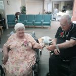 Brisbane grandparents Bob and Gloria Coit at EM Tooth Residential Aged Care in 2023