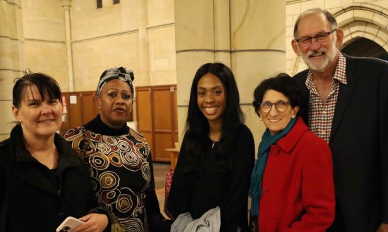 Alexandra Amankwah, pictured with fellow St Clement's, Stafford community members, Karren Pratten, Gwen Amankwah-Toa, Nancy Hart and Norm Hart