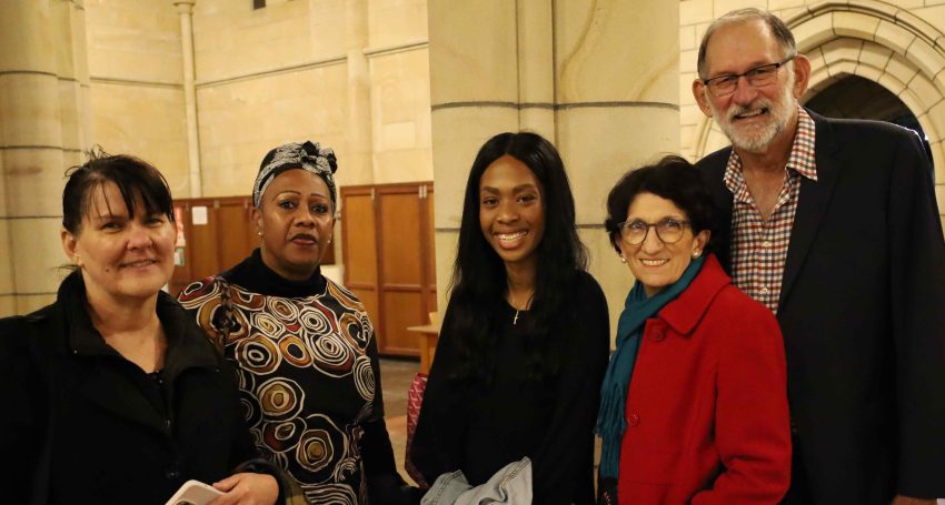 Alexandra Amankwah, pictured with fellow St Clement's, Stafford community members, Karren Pratten, Gwen Amankwah-Toa, Nancy Hart and Norm Hart