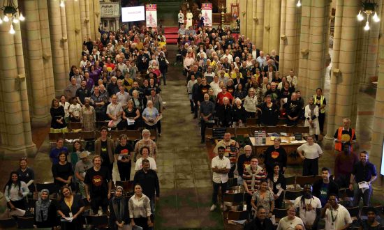 Queensland Community Alliance Final Voice Sprint in St John's Cathedral