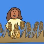 Image of Jesus among wheat