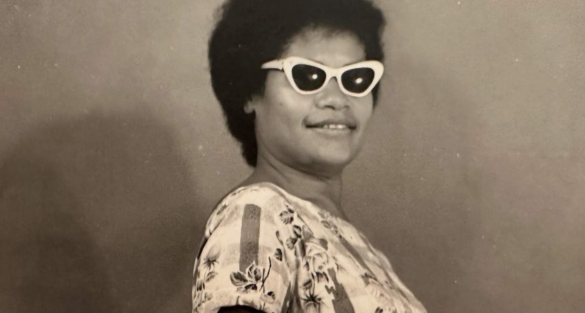 Anne Daddow wearing 1960s sunglasses