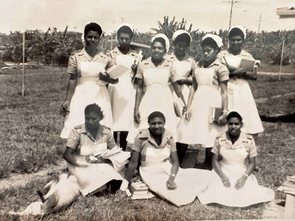 Trainee nurses in PNG in the 1960s 
