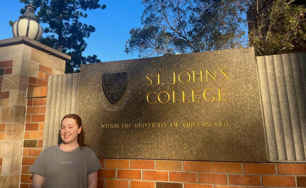Ella Anderson from St John’s College within the University of Queensland in October 2023