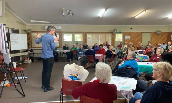 The Rev’d Tim Booth facilitating a St James’, Toowoomba visioning day on 3 June 2023 in the St Anne’s, Highfields hall