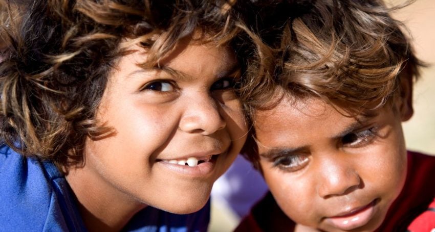 Two young Aboriginal children