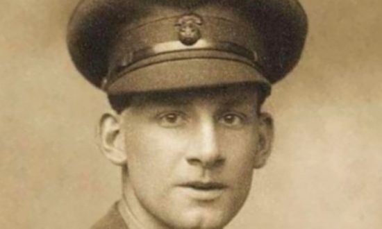 World War I poet Siegfried Sassoon in military uniform