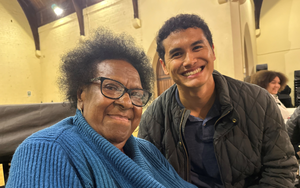 Torres Strait Islander elder and young person