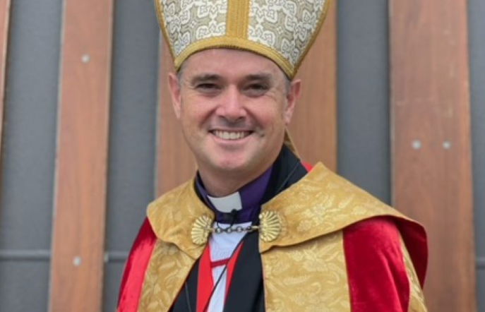 Bishop in formal robes