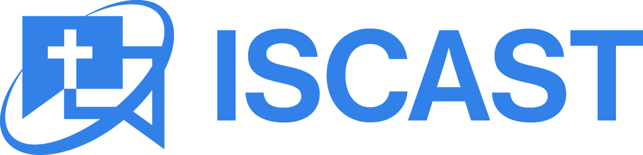 Blue and white logo