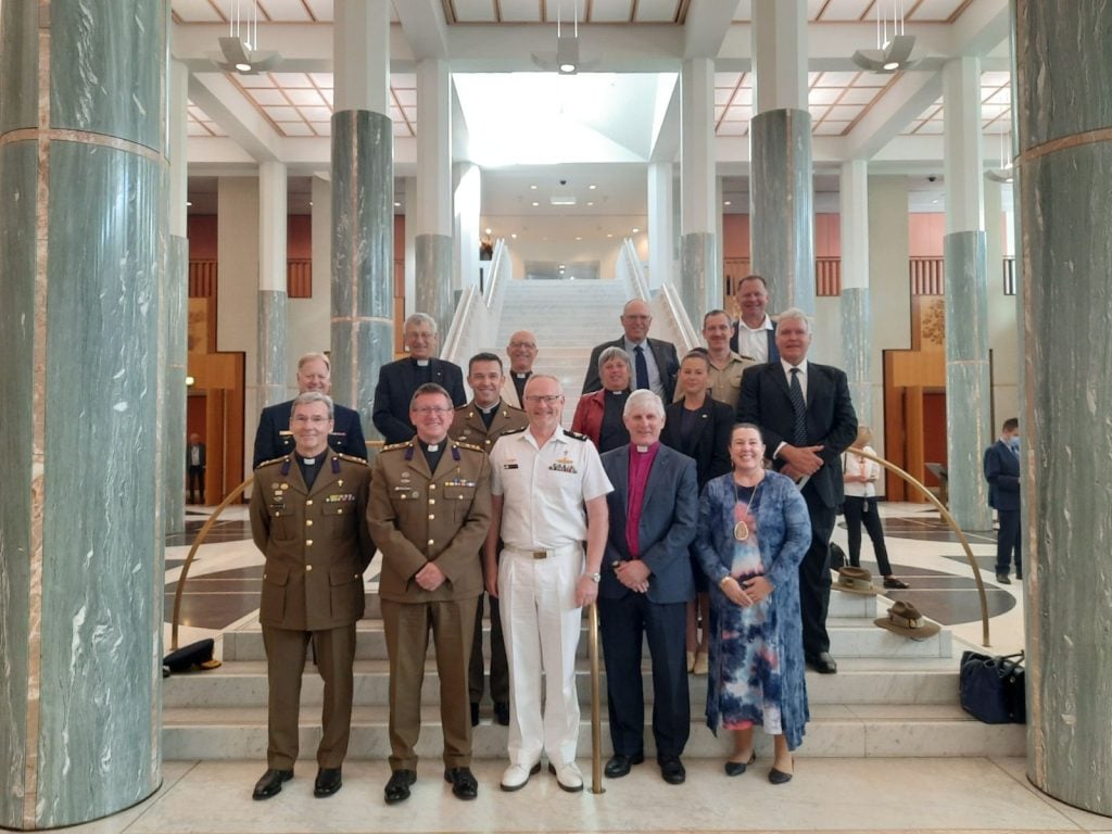 Chaplains standing for a formal photo at Parliament House in Canberra 