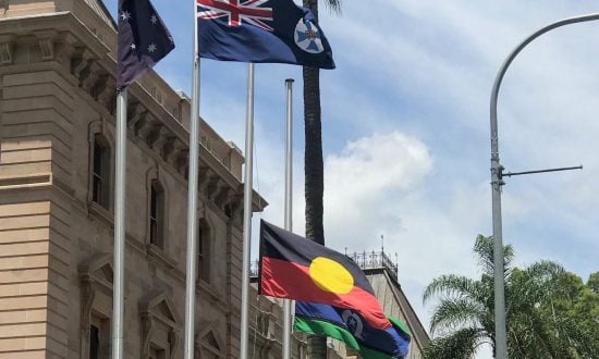 Australian, Queensland, Aboriginal and Torres Strait Islander flags