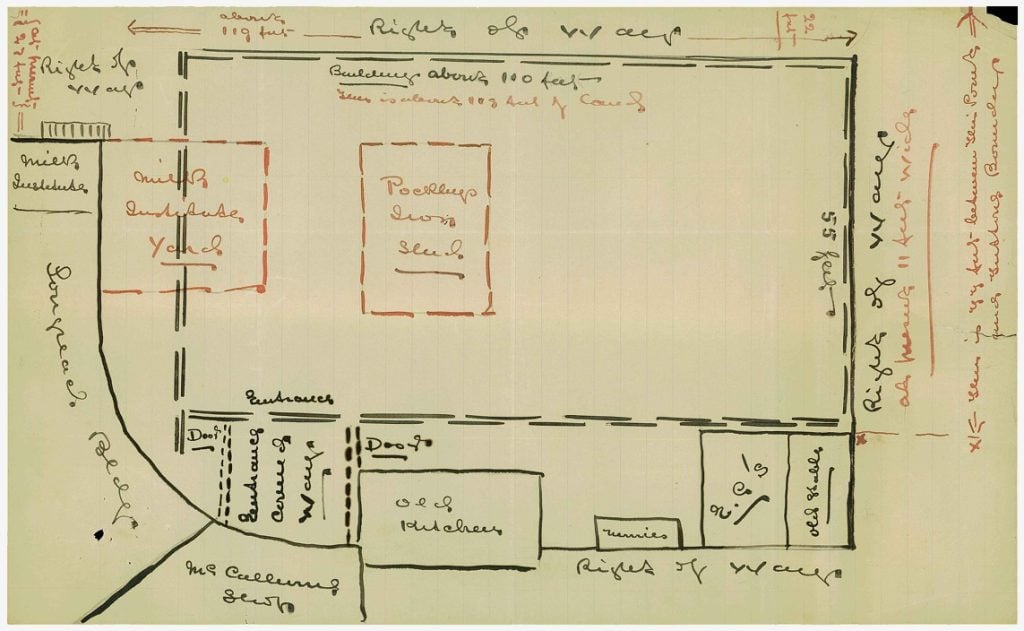 Outline plan of an old picture theatre 