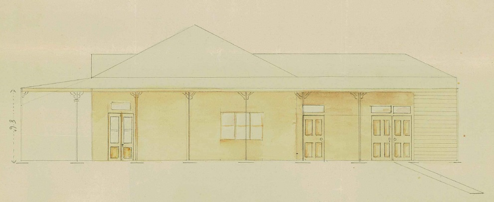 Sketch of an old rectory 