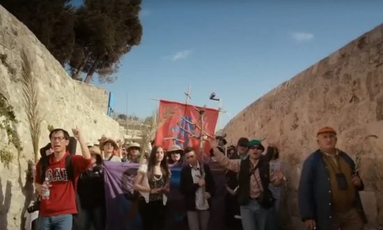 Palm Sunday pilgrims in Jerusalem