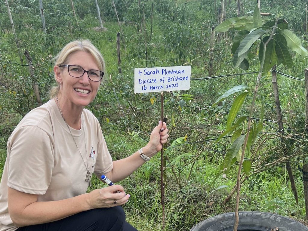 A major focus of E-CARE in the Philippines is creation care, so Bp Sarah was able to add a mango tree to the Communion Forest at the farm at Benguit. A future return visit may be required to sample the fruit of this tree!