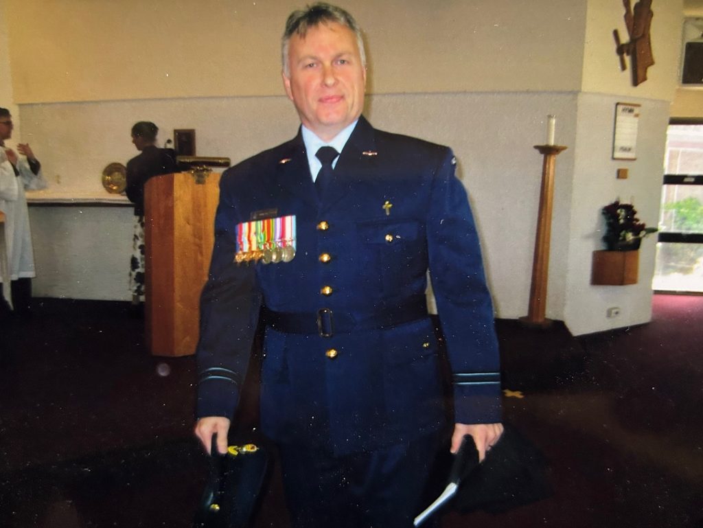 Priest in air force uniform