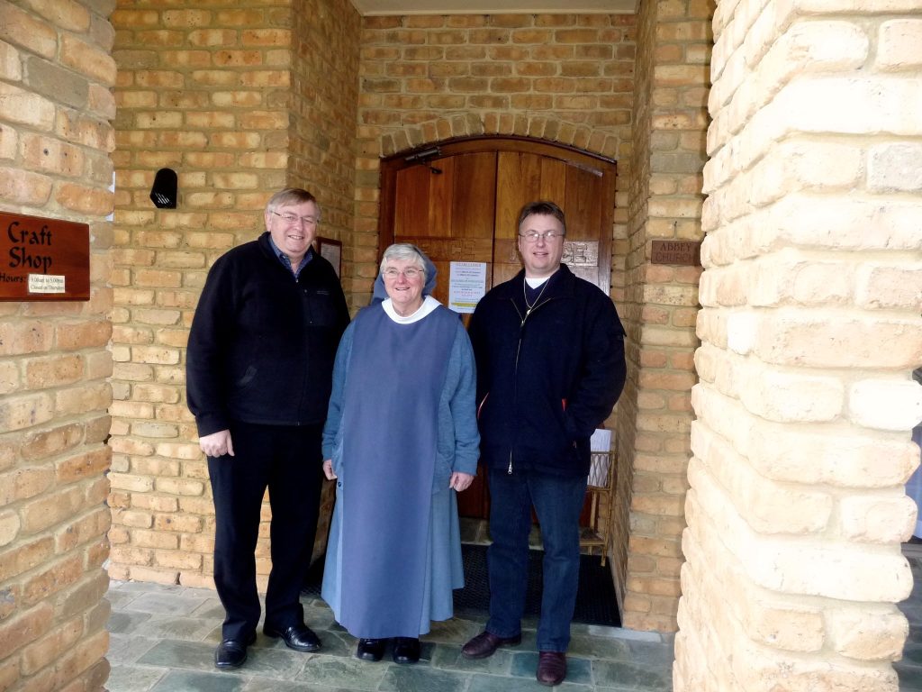 The Rev'd Cameron Freese (R) with The Rev'd Tom Bower (L) and Mother Hilda Scott (Centre) at Jamberoo Abbey in 2010