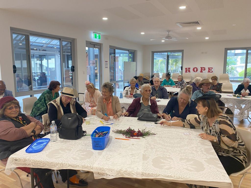 People sitting around a table